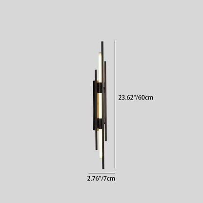 Iron Geometric Long Strip Grille LED Wall Sconce Lamp