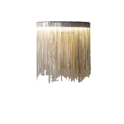 Stainless Aluminum Tassel Chain Arc LED Wall Sconce Lamp