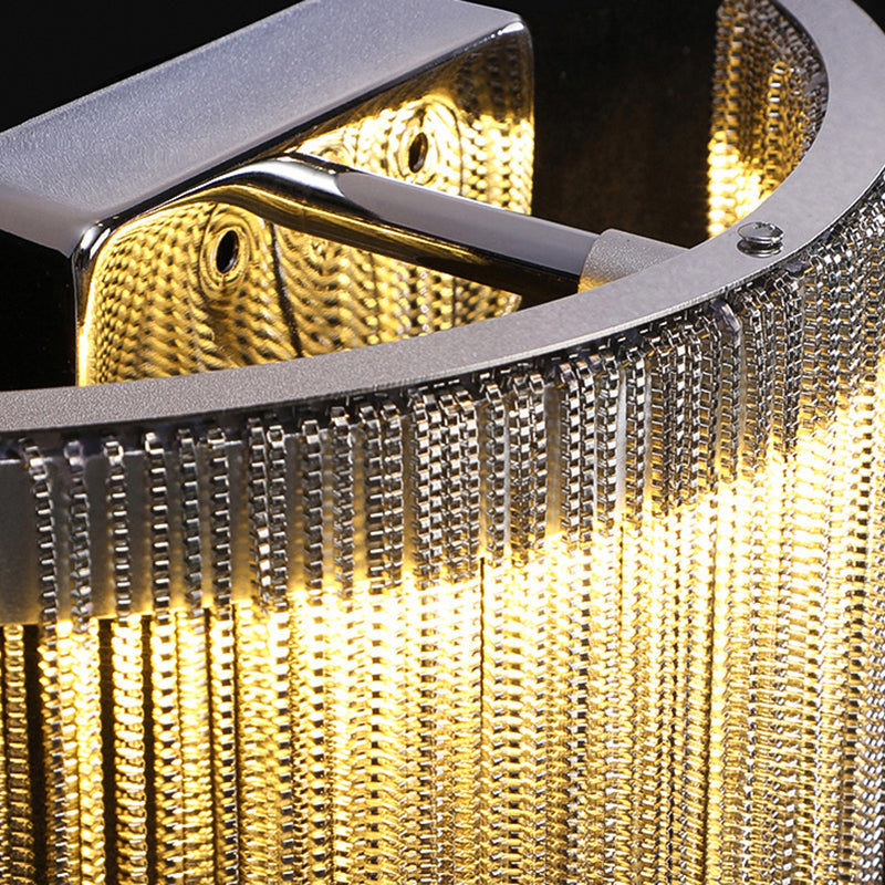 Stainless Aluminum Tassel Chain Arc LED Wall Sconce Lamp