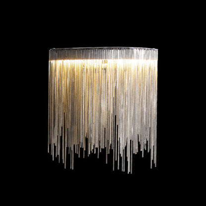 Stainless Aluminum Tassel Chain Arc LED Wall Sconce Lamp
