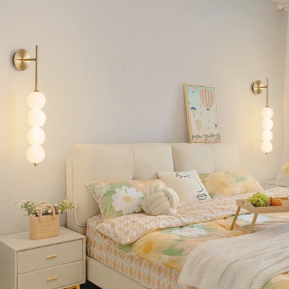 Scandinavian PE Gourd Skewer Shade LED Wall Sconce Lamp