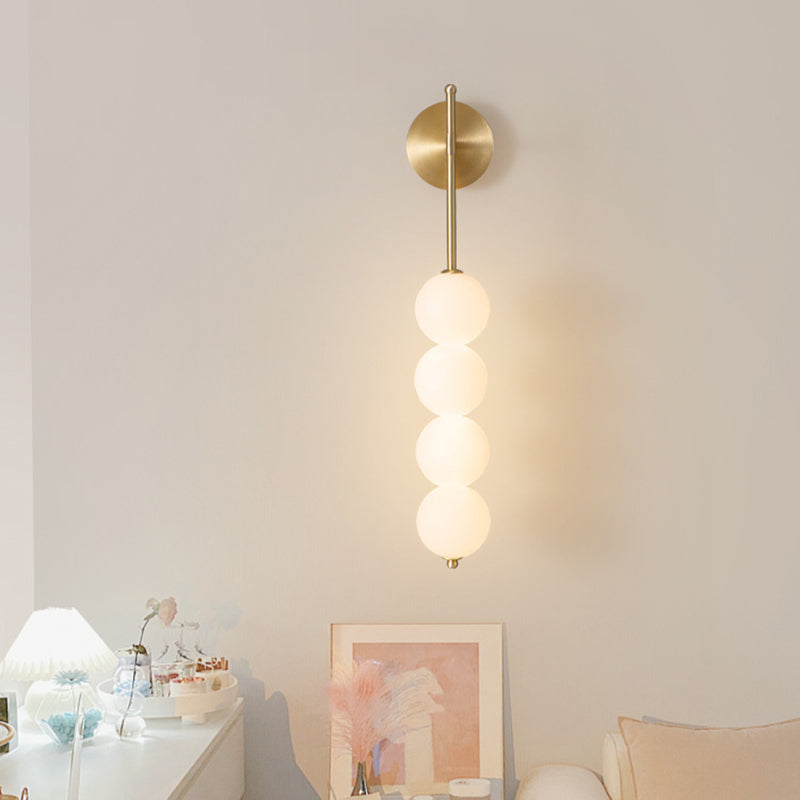 Scandinavian PE Gourd Skewer Shade LED Wall Sconce Lamp