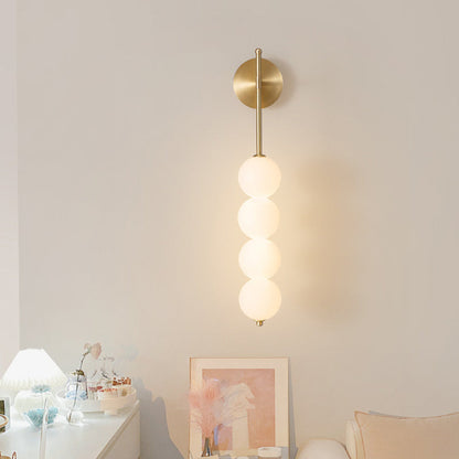 Scandinavian PE Gourd Skewer Shade LED Wall Sconce Lamp