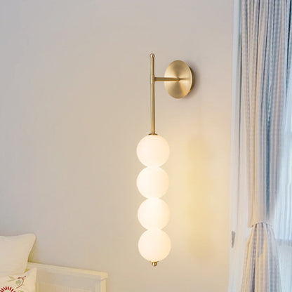 Scandinavian PE Gourd Skewer Shade LED Wall Sconce Lamp