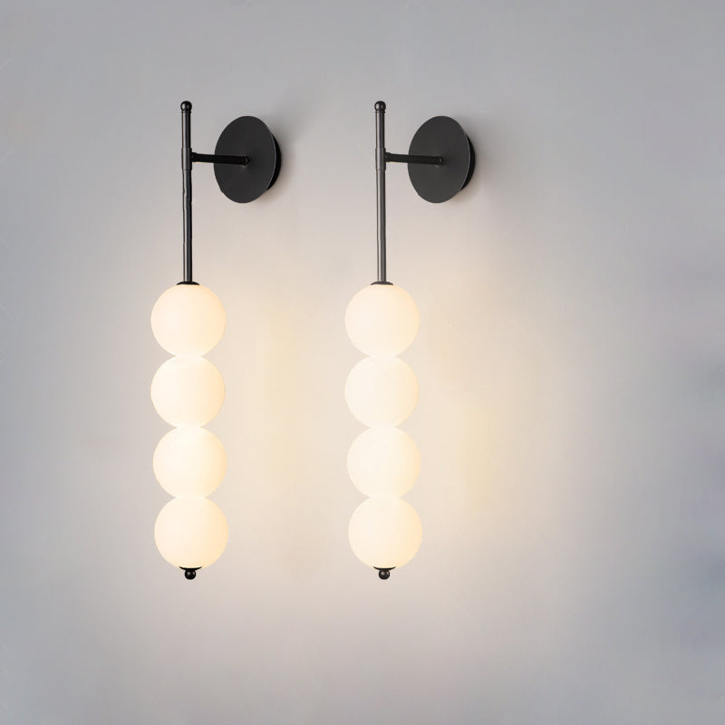 Scandinavian PE Gourd Skewer Shade LED Wall Sconce Lamp