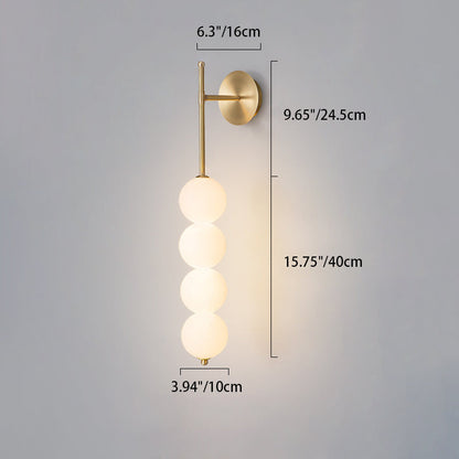 Scandinavian PE Gourd Skewer Shade LED Wall Sconce Lamp