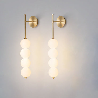 Scandinavian PE Gourd Skewer Shade LED Wall Sconce Lamp