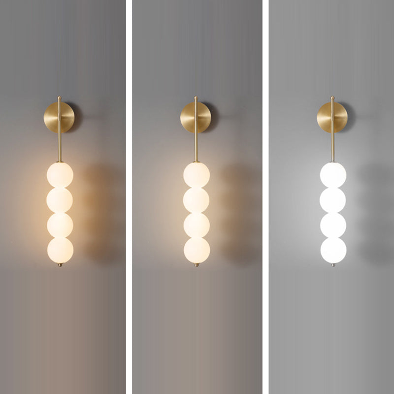 Scandinavian PE Gourd Skewer Shade LED Wall Sconce Lamp