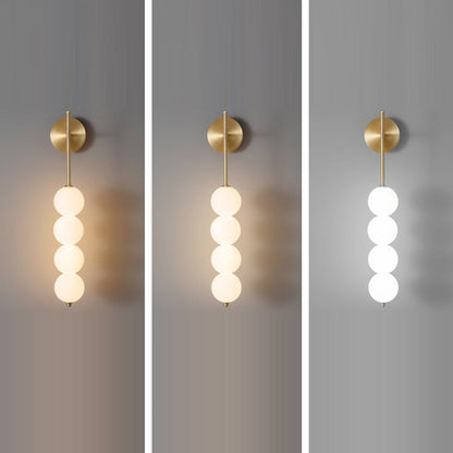 Scandinavian PE Gourd Skewer Shade LED Wall Sconce Lamp