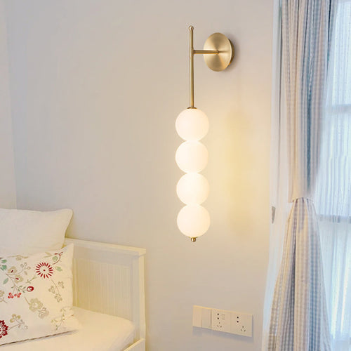 Scandinavian PE Gourd Skewer Shade LED Wall Sconce Lamp