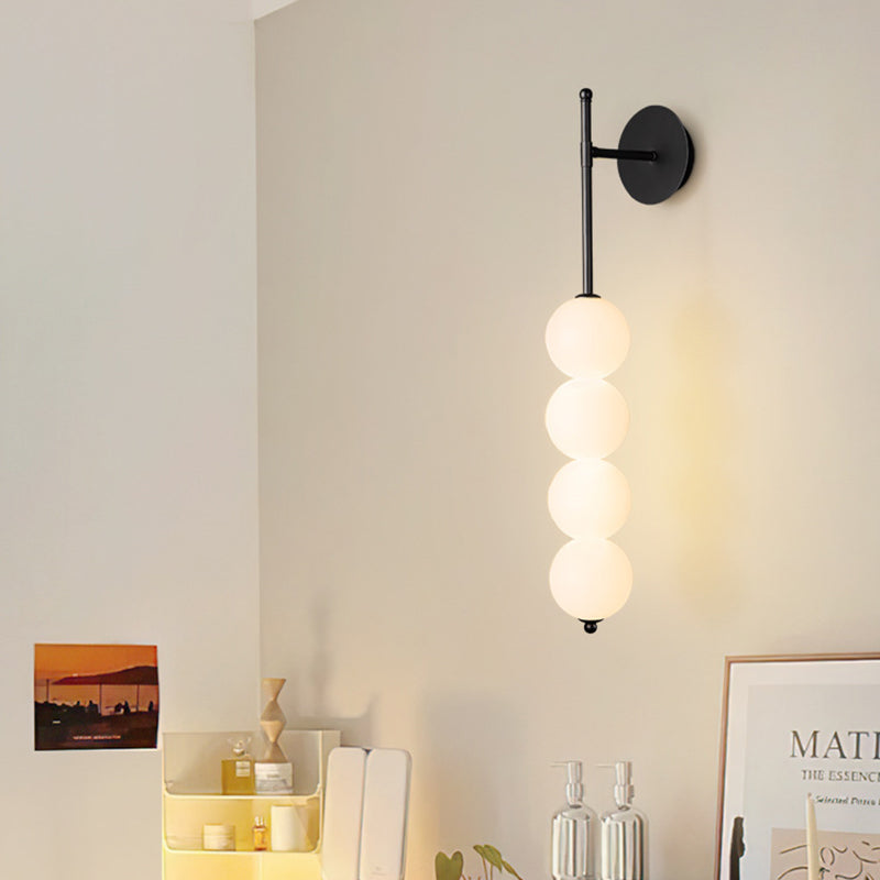 Scandinavian PE Gourd Skewer Shade LED Wall Sconce Lamp