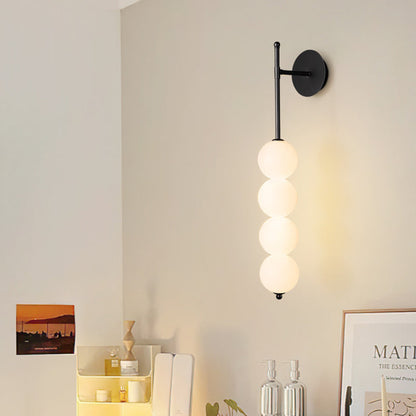 Scandinavian PE Gourd Skewer Shade LED Wall Sconce Lamp