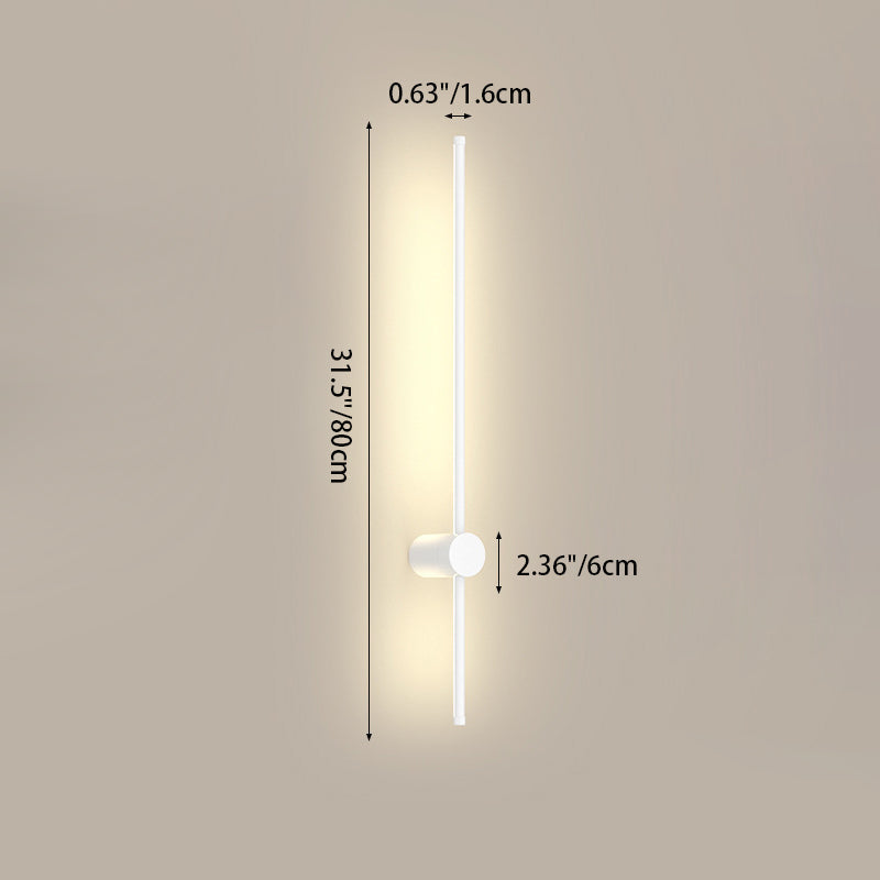 Aluminum Geometric Straight Line LED Wall Sconce Lamp