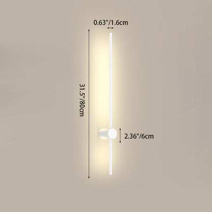 Aluminum Geometric Straight Line LED Wall Sconce Lamp