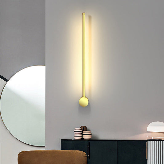 Aluminum Geometric Straight Line LED Wall Sconce Lamp
