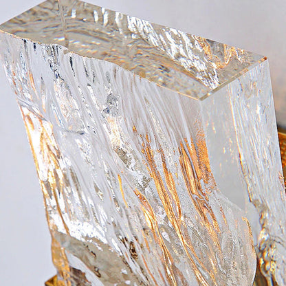 Metal Crystal Rectangular Shade 1-Light Wall Sconce Lamp