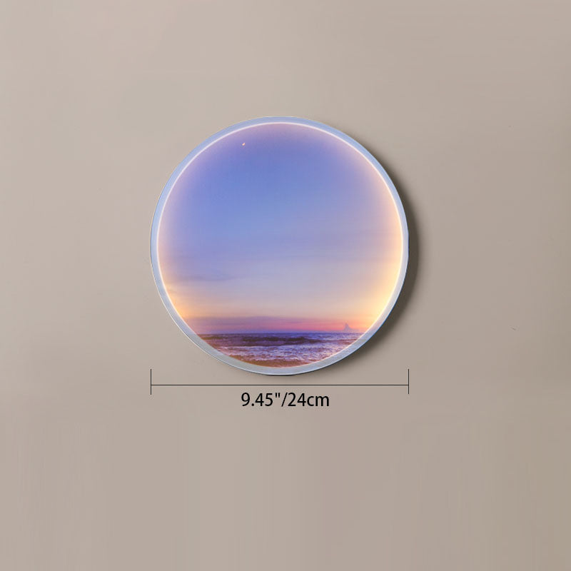 Moon Beach Acrylic Circle Shade LED Wall Sconce Lamp