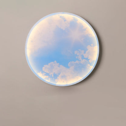 Moon Beach Acrylic Circle Shade LED Wall Sconce Lamp