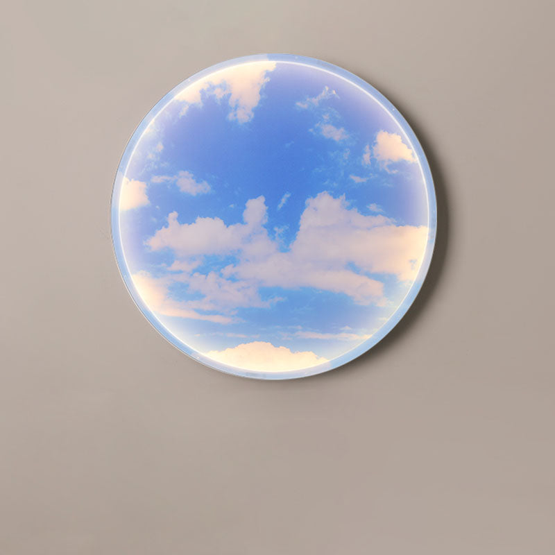 Moon Beach Acrylic Circle Shade LED Wall Sconce Lamp