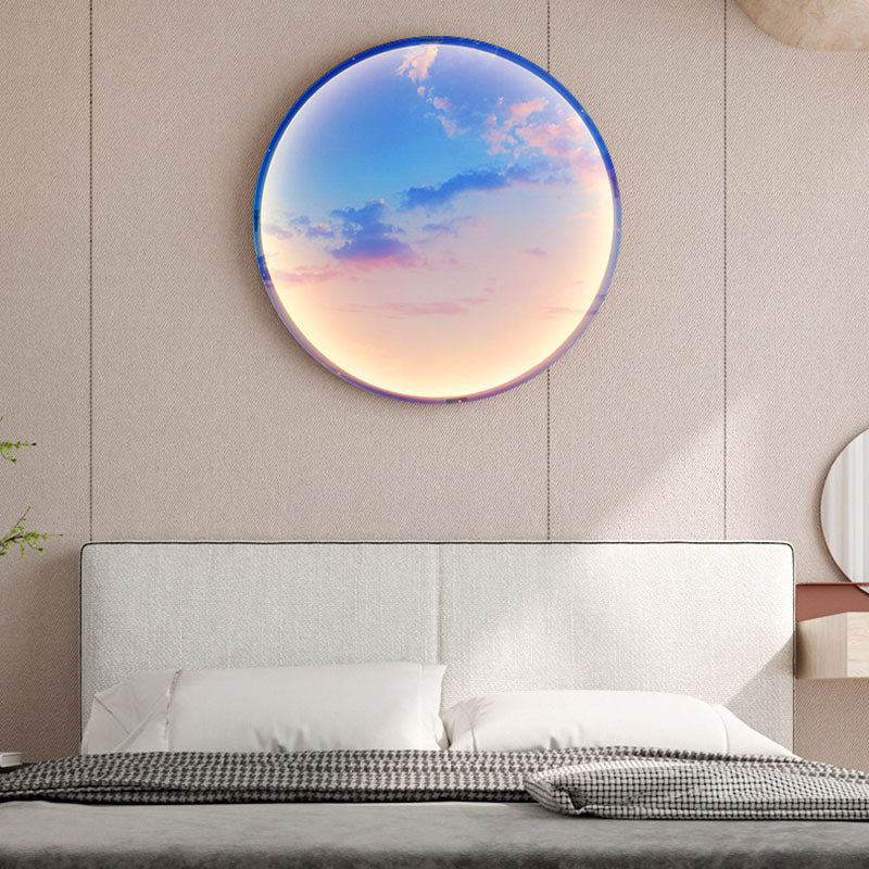 Moon Beach Acrylic Circle Shade LED Wall Sconce Lamp