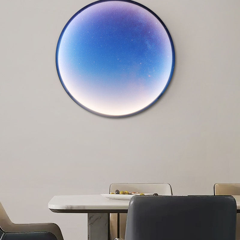 Moon Beach Acrylic Circle Shade LED Wall Sconce Lamp