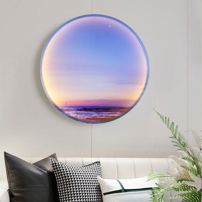 Moon Beach Acrylic Circle Shade LED Wall Sconce Lamp