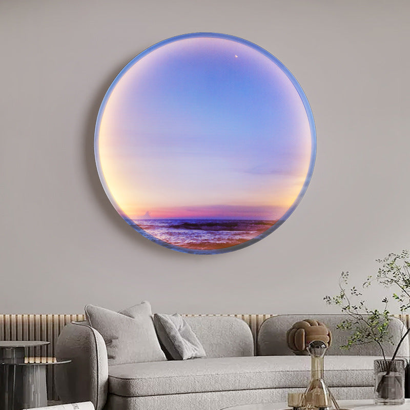 Moon Beach Acrylic Circle Shade LED Wall Sconce Lamp