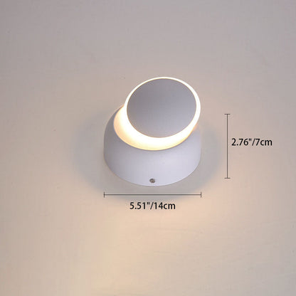 Geometric Circle Aluminum PC LED Wall Sconce Lamp