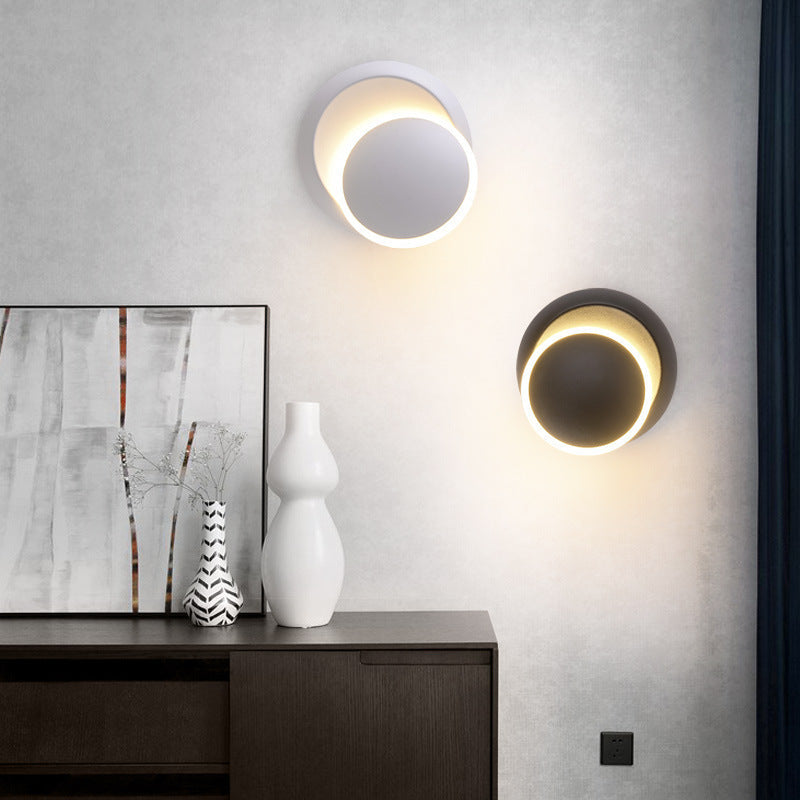 Geometric Circle Aluminum PC LED Wall Sconce Lamp