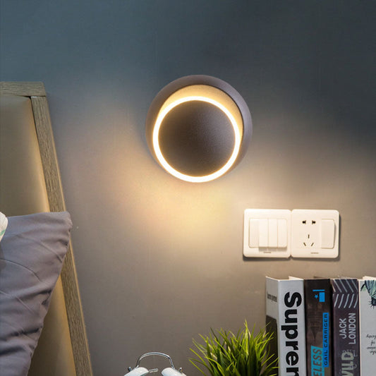 Geometric Circle Aluminum PC LED Wall Sconce Lamp