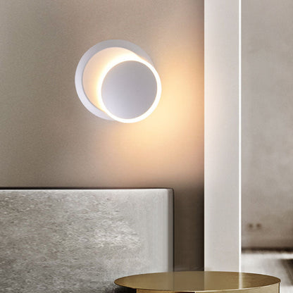 Geometric Circle Aluminum PC LED Wall Sconce Lamp
