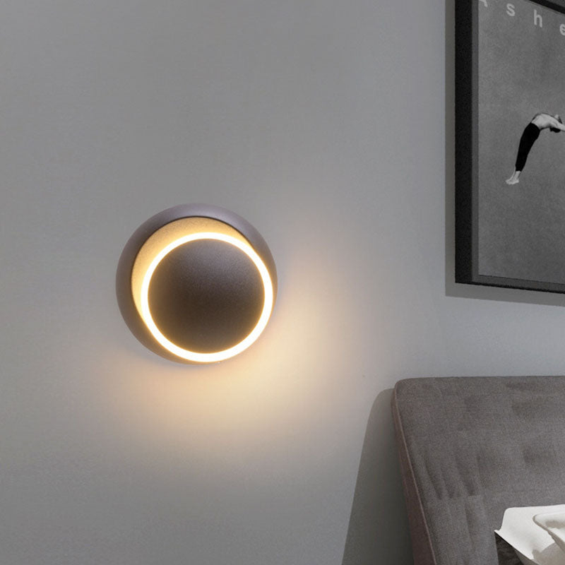 Geometric Circle Aluminum PC LED Wall Sconce Lamp