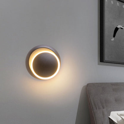 Geometric Circle Aluminum PC LED Wall Sconce Lamp