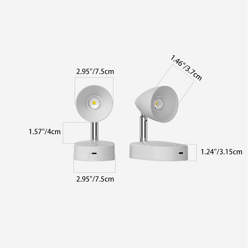 Aluminum Cone USB Charging Magnetic LED Wall Sconce Lamp