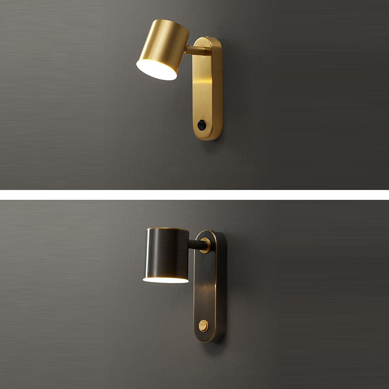 Luxury Full Copper Cylinder LED Wall Sconce Lamp
