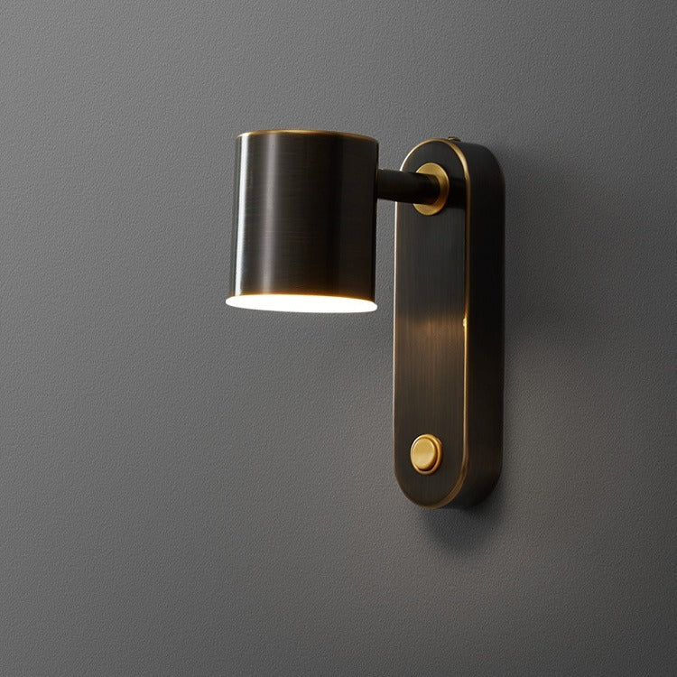 Luxury Full Copper Cylinder LED Wall Sconce Lamp