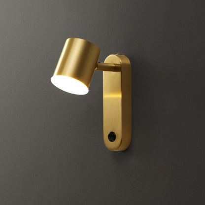 Luxury Full Copper Cylinder LED Wall Sconce Lamp