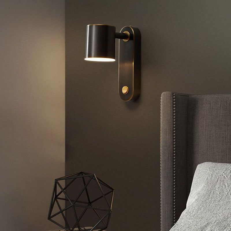 Luxury Full Copper Cylinder LED Wall Sconce Lamp