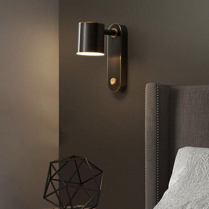 Luxury Full Copper Cylinder LED Wall Sconce Lamp