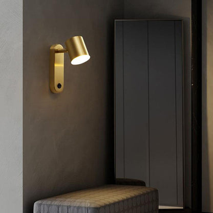 Luxury Full Copper Cylinder LED Wall Sconce Lamp