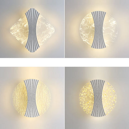 Water Geometric Square Acrylic Shade LED Wall Sconce Lamp