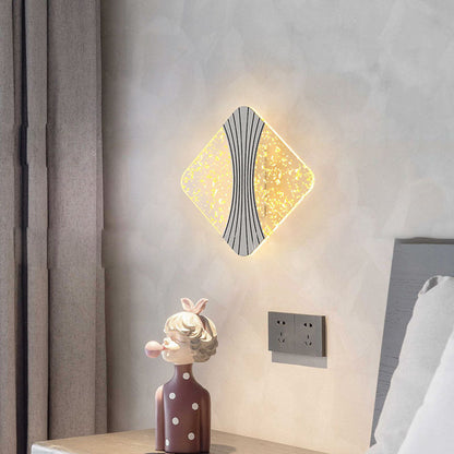 Water Geometric Square Acrylic Shade LED Wall Sconce Lamp
