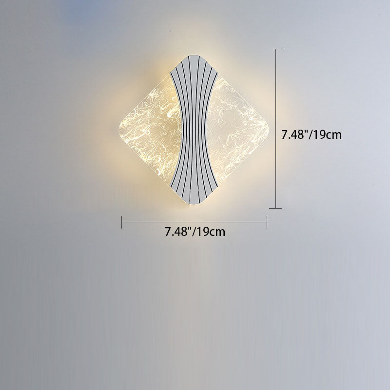 Water Geometric Square Acrylic Shade LED Wall Sconce Lamp