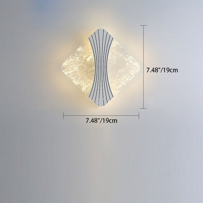 Water Geometric Square Acrylic Shade LED Wall Sconce Lamp