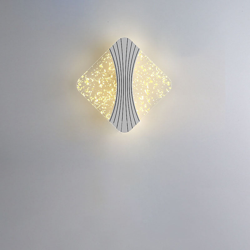 Water Geometric Square Acrylic Shade LED Wall Sconce Lamp