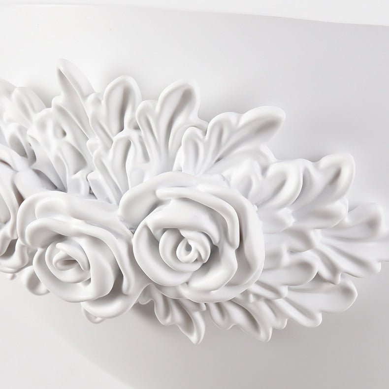 French Carved Resin Hardware 1-Light Wall Sconce Lamp