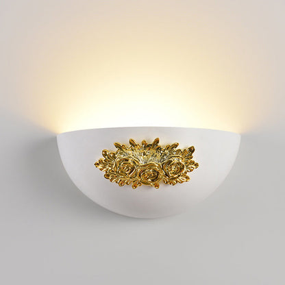 French Carved Resin Hardware 1-Light Wall Sconce Lamp