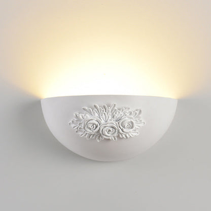 French Carved Resin Hardware 1-Light Wall Sconce Lamp
