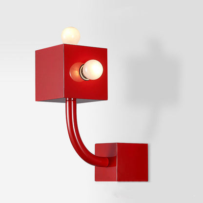 Scandinavian Iron Square 3-Light Wall Sconce Lamp