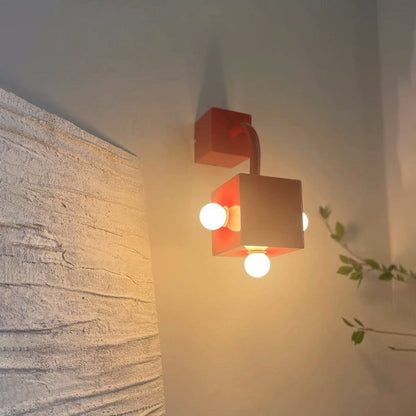 Scandinavian Iron Square 3-Light Wall Sconce Lamp